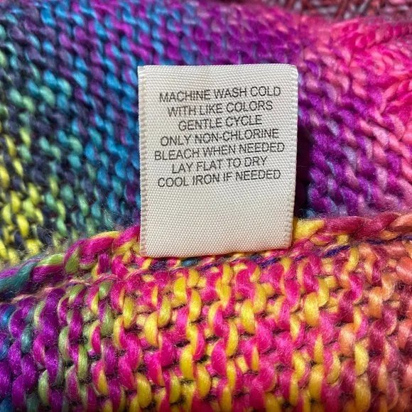 Ultra Flirt Ombre Striped Pullover Multicolored Soft  Knit Sweater Size XS - Picture 5 of 6